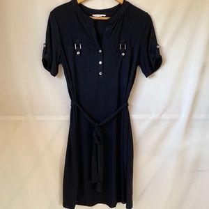 Perseption Black Dress with gold accent